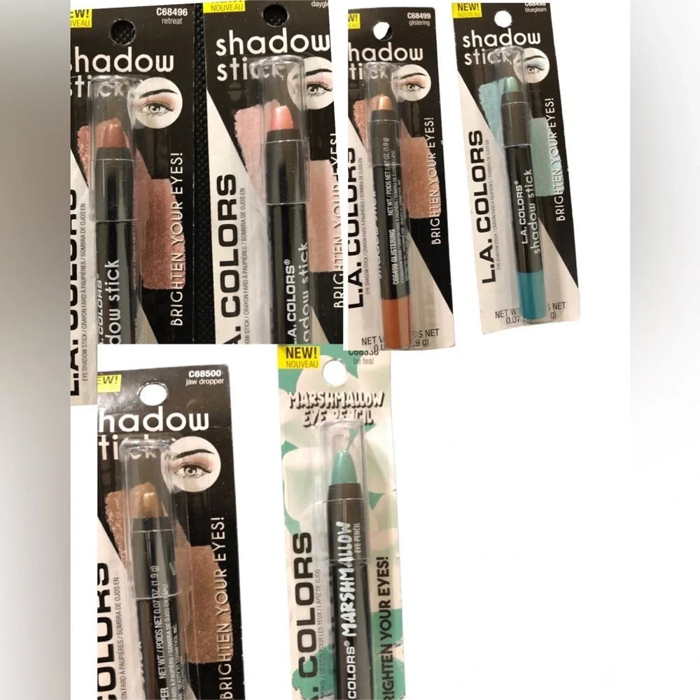 6pk Assorted Creamy metallic eye Shadow stick & marshmallow‎ eye pencils